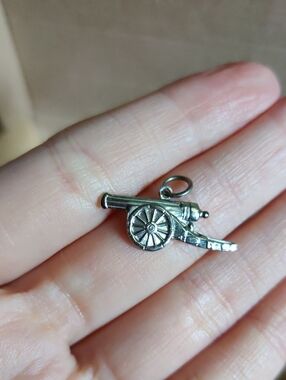 P&B Sterling Cannon Charm Pendant